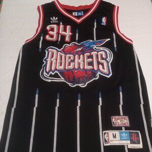 Adidas Men's Hardwood Classics Hakeem Olajuwon Houston Rockets BBall Jersey M